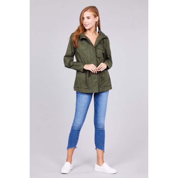 Utility jacket with hoodie - Picture 2 of 4